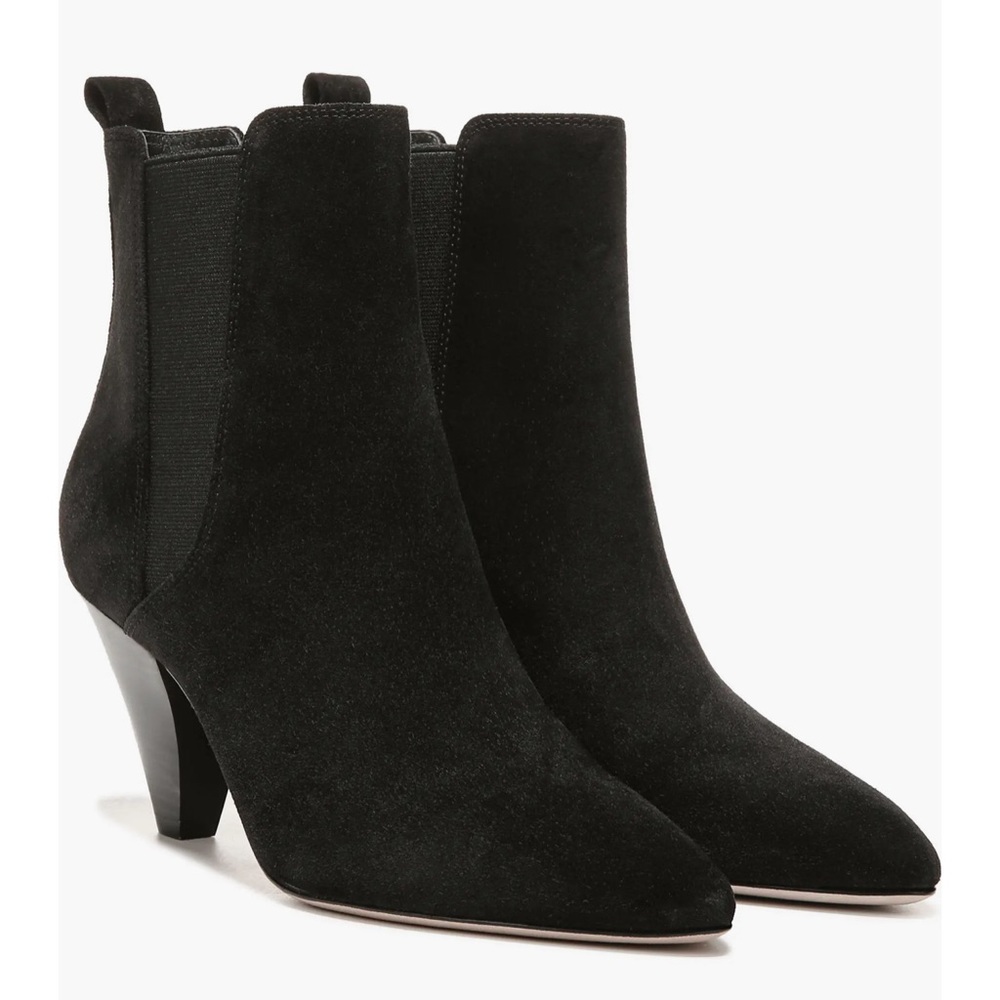 Veronica Beard Black Suede Booties. Ladies 8.5